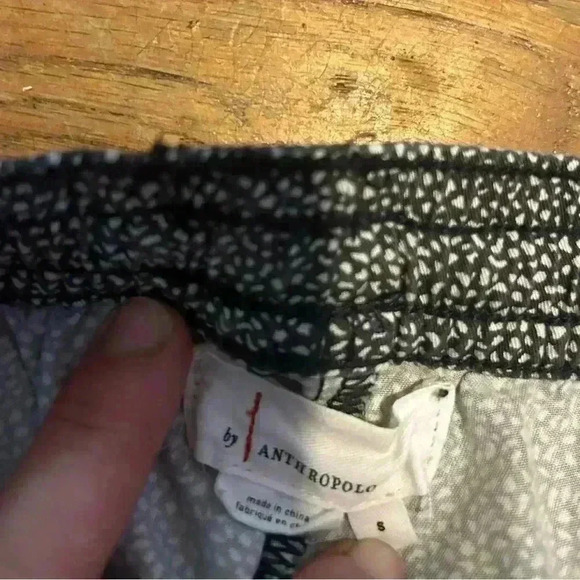 Anthropologie Black & White Small Patterned Joggerโ Casual Pants, Size Small - Picture 4 of 7